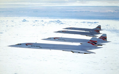 parte de la flota de Concordes de British Airways