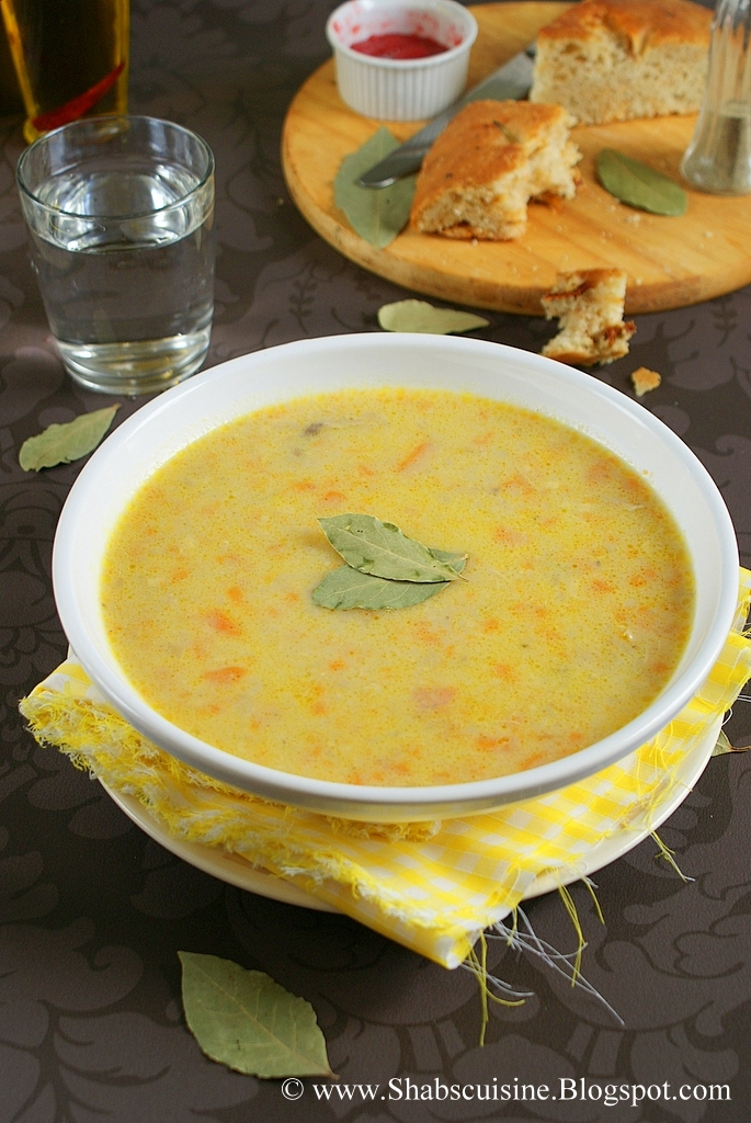 Shab's Cuisine Swiss Oatmeal Soup with Chicken and Vegetables and a