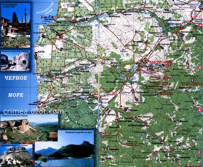 Где находится бахчисарайский. Туристическая карта Бахчисарайского района. Карта Бахчисарайского района подробная. Бахчисарай достопримечательности на карте. Бахчисарай на карте Крыма.