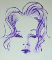 schetch of Marlene Dietrich
