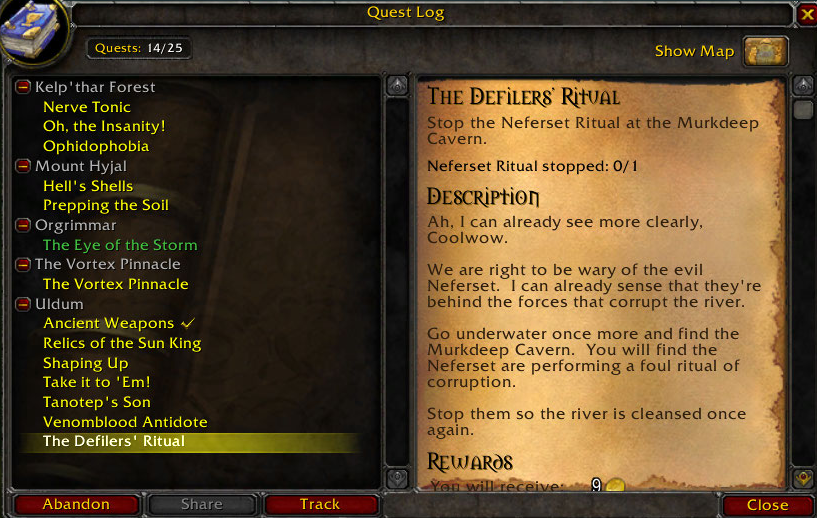 The Defilers's Ritual World of Warcraft Quest Valor Guides
