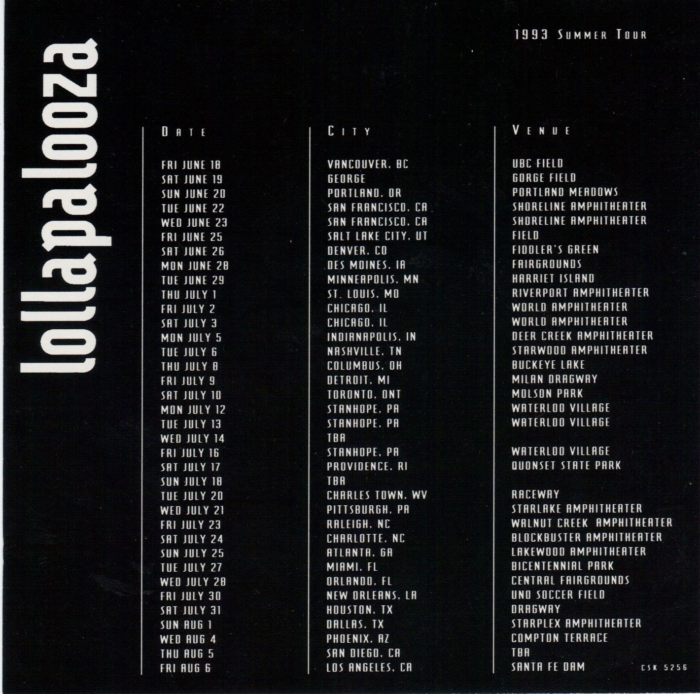 Front 242 Collector Compilation of the Week Lollapalooza 1993