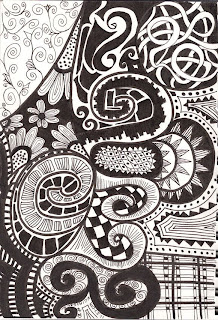 giddy up let's ride: Zentangle #20