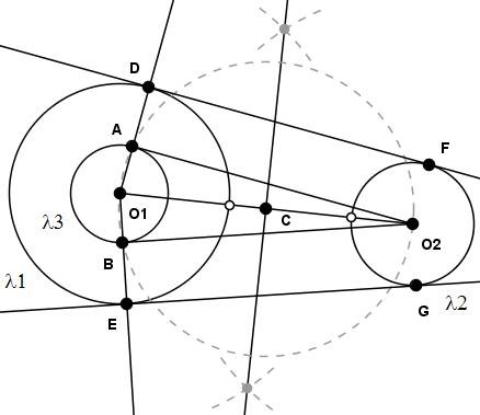 Construção geométrica de tangentes com régua e compasso