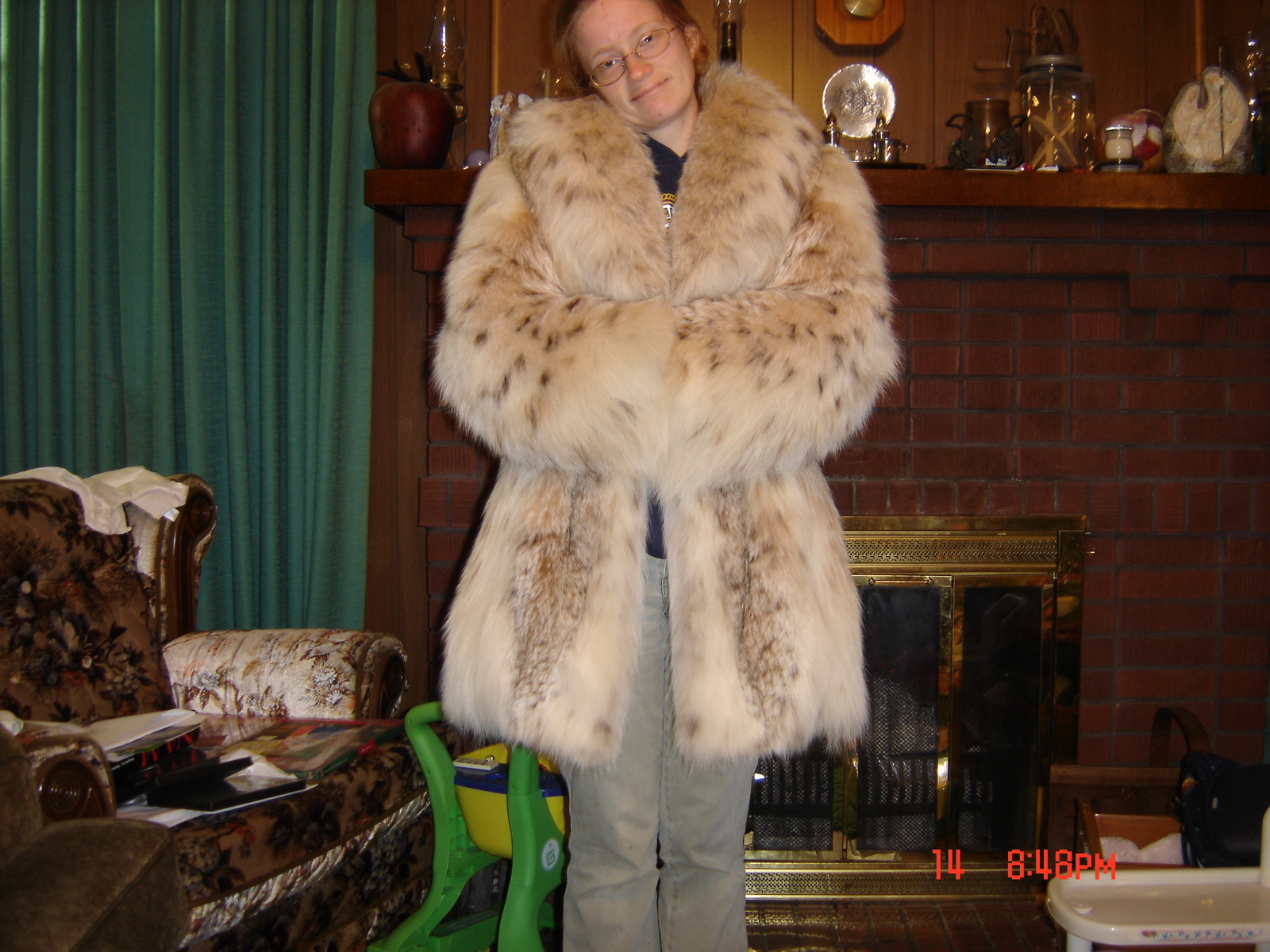 LAFOURRURE2: Magnificent Full Length Canadian LYNX Fur coat