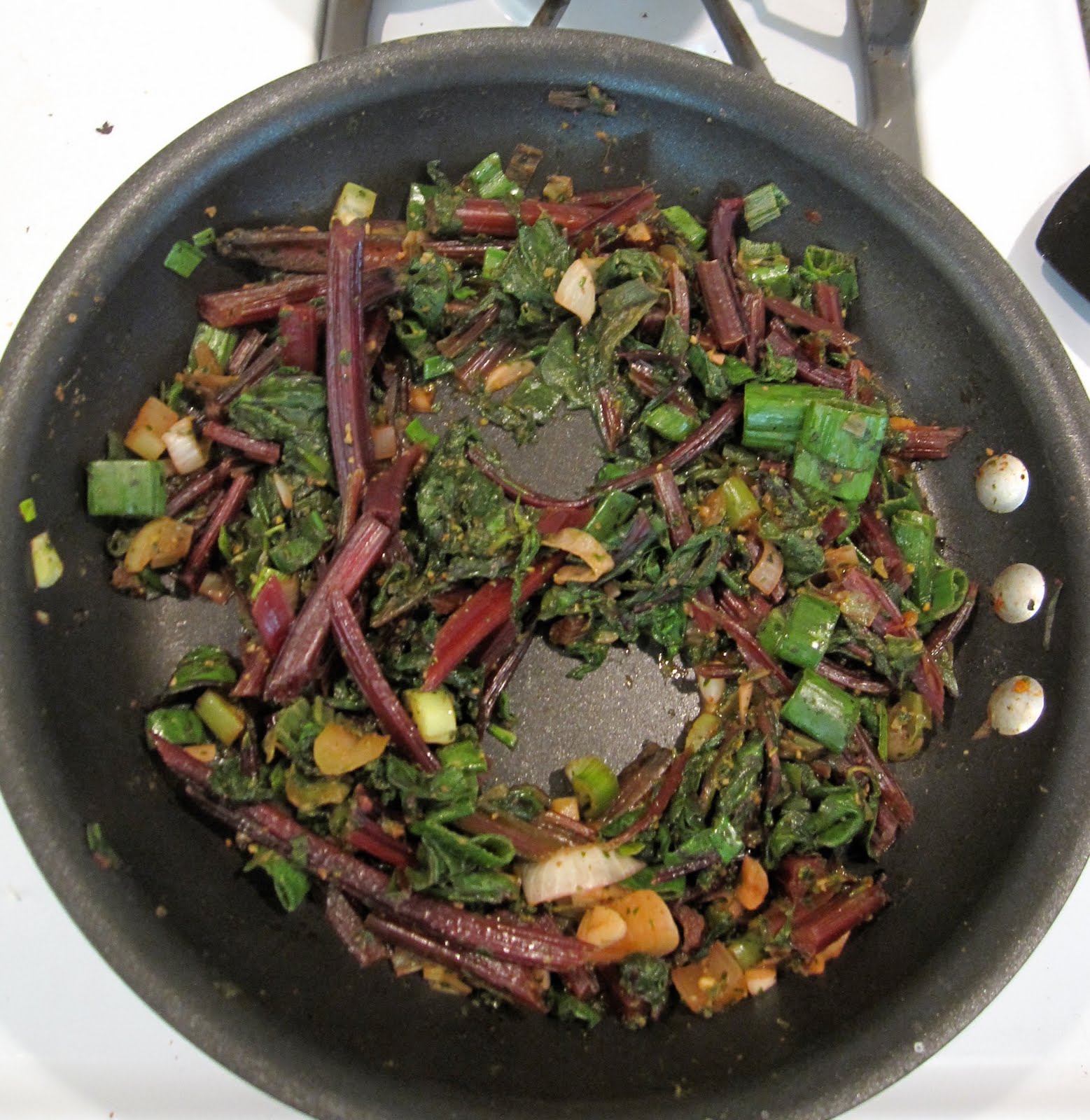 An Austin Homestead Beet Greens and Fresh Eggs Breakfast Recipe