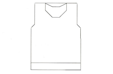 Template for Hooded Ring Jacket ( no sleeves ) - BACK