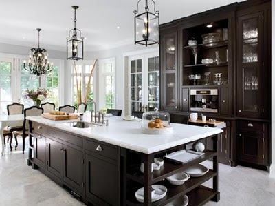 Belle Inspirations: BLACK AND WHITE KITCHENS...