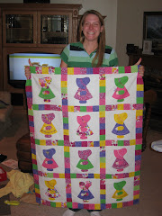 Barbie and Kyle both enjoy quilting. Here is Barb at Kyle's parents' house in early October 2008,