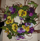 Handmade Pansie Wreath