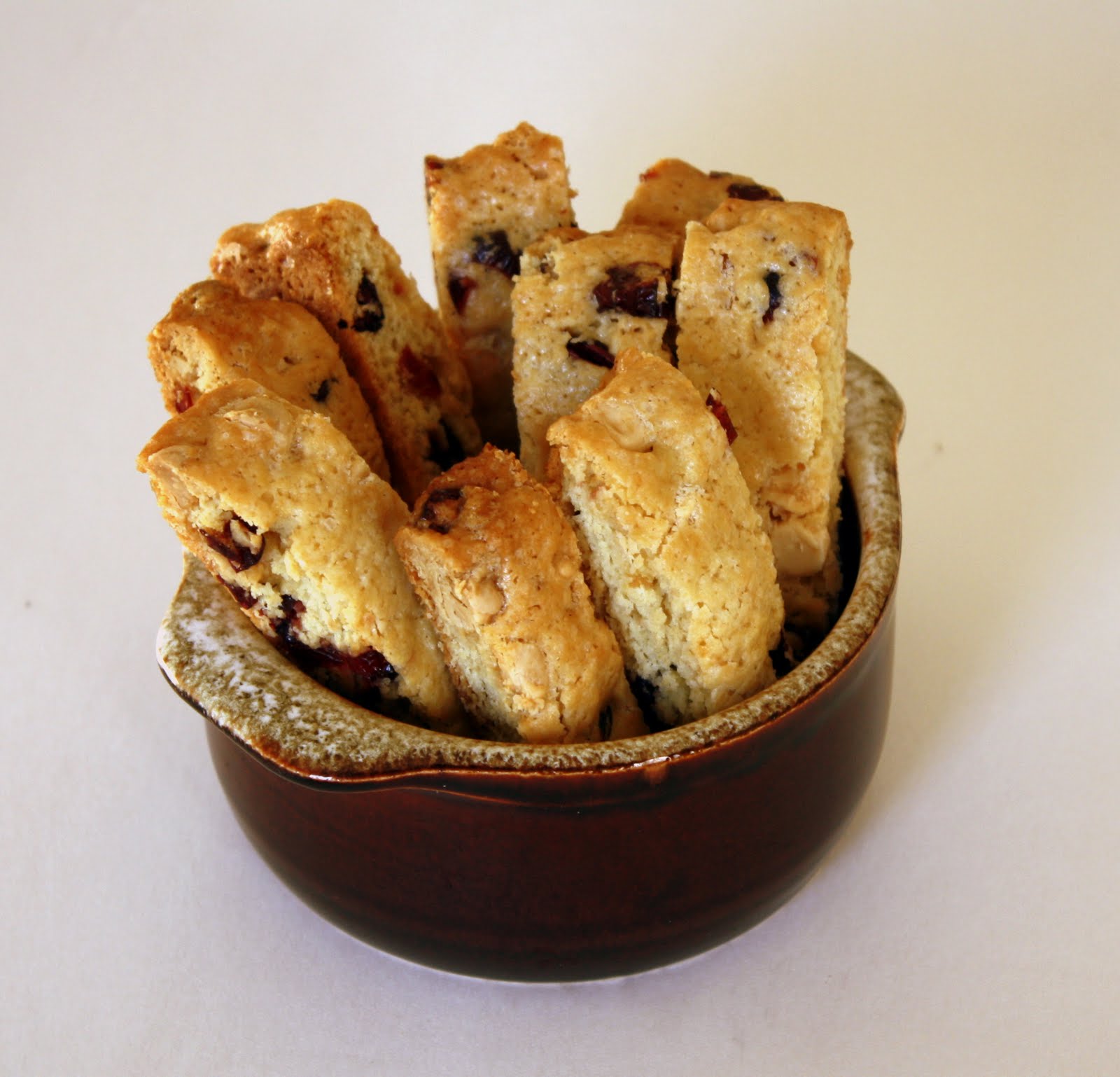 Versatile Vegetarian Kitchen Craisins and White Chocolate Biscotti