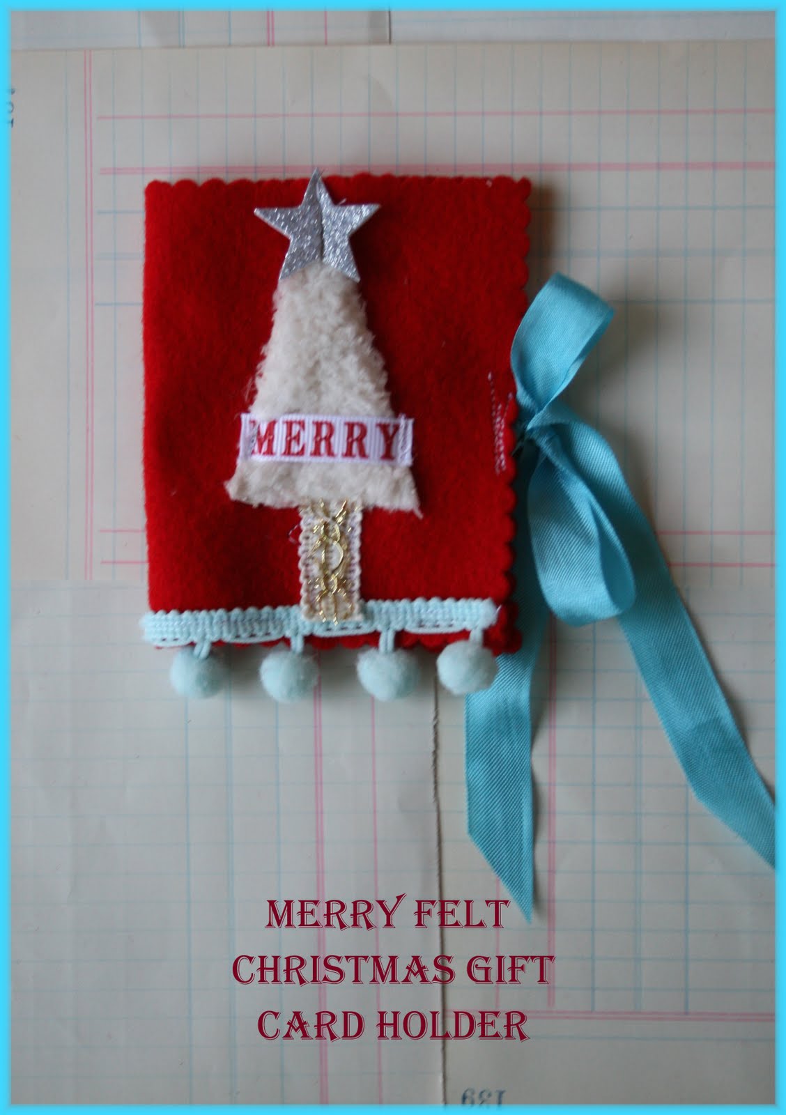 Merry christmas card holder