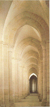 Gothic arches hallway