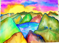 watercolor landscapes water mountains class painting landscape watercolour paintings colour november colorful colors smart patterns 2009 awesome project background trees