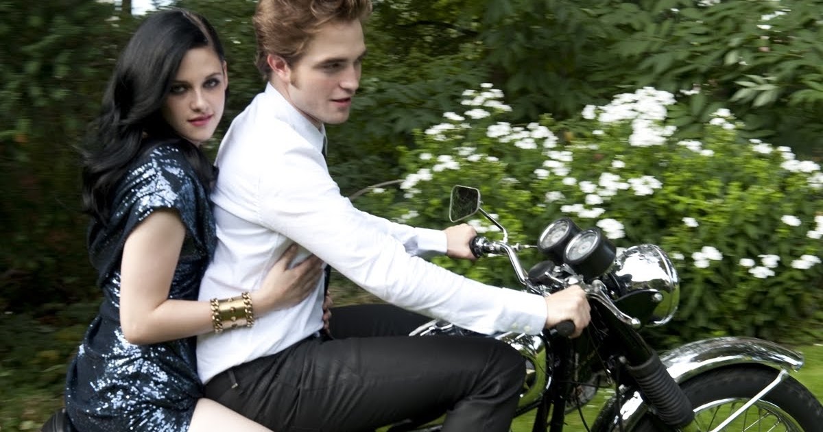 Robert Pattinson on a Motorcycle.