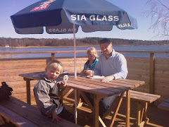 Enjoying an icecream at the cafe in Vegby