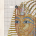 Esquemas busto Tutankamon punto de cruz