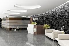 Interior Recepcion, Oficinas Baxter