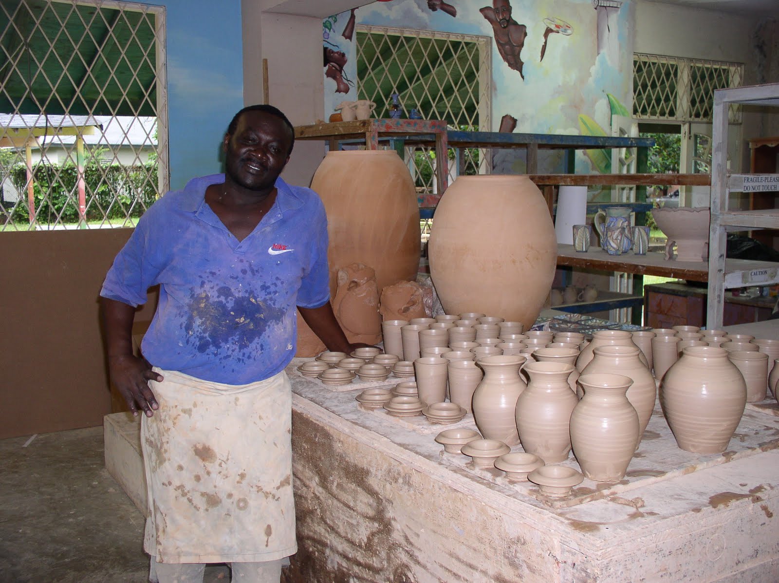 Elena Rakochy Wassi Art Pottery Studio in Ocho Rios Jamaica