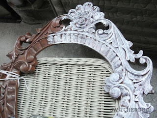 yellow mirror, yellow ornate mirror, baroque mirror, switcheroom, diy mirror