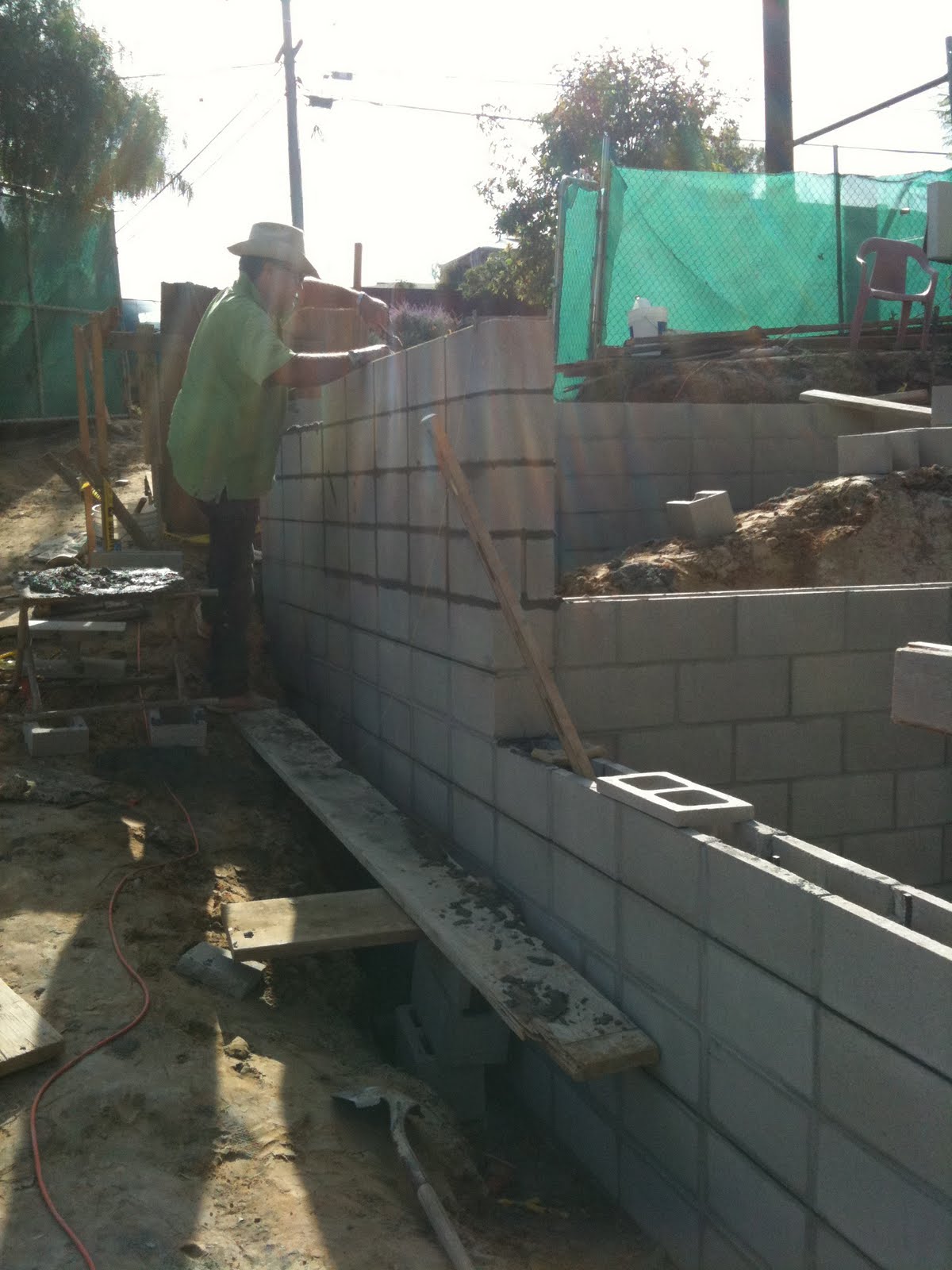 Casa Juniper Garage Foundation Block Work