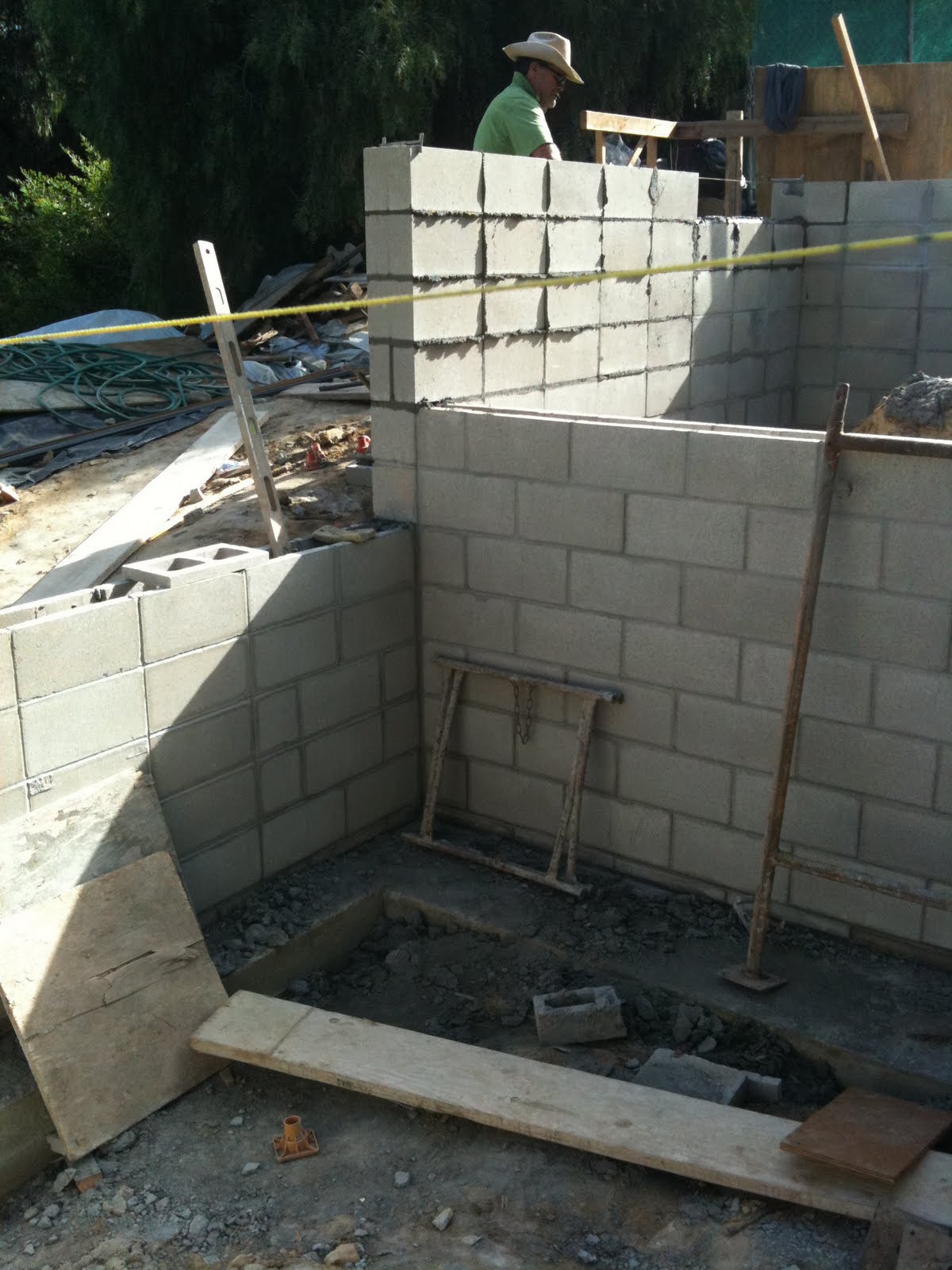 Casa Juniper Garage Foundation Block Work