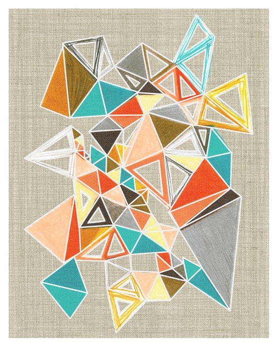 xoxo, lesley triangle art