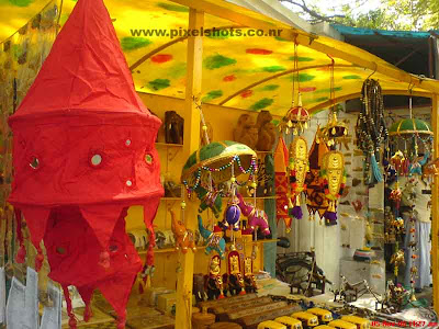 decorative colourful curtain clothes in a fancy shop in mattancherry street side shop,cochin india kerala