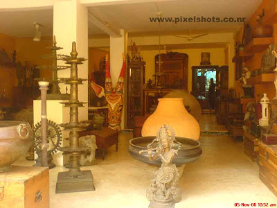 antiques and sculpture shop from mattancherry old jew street india cochin kerala