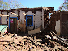 Asi quedó la casa de monica Vargas despues del sismo