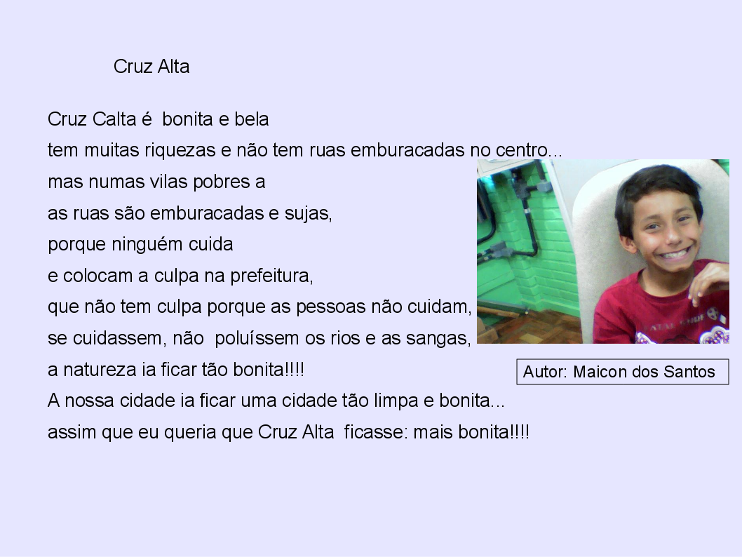 Poema Um Lugar Onde Vivo - FDPLEARN
