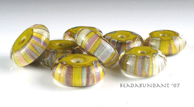 Olive Disk Beads
