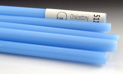 Chalcedony glass rods