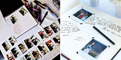 Photo booth wedding guest books