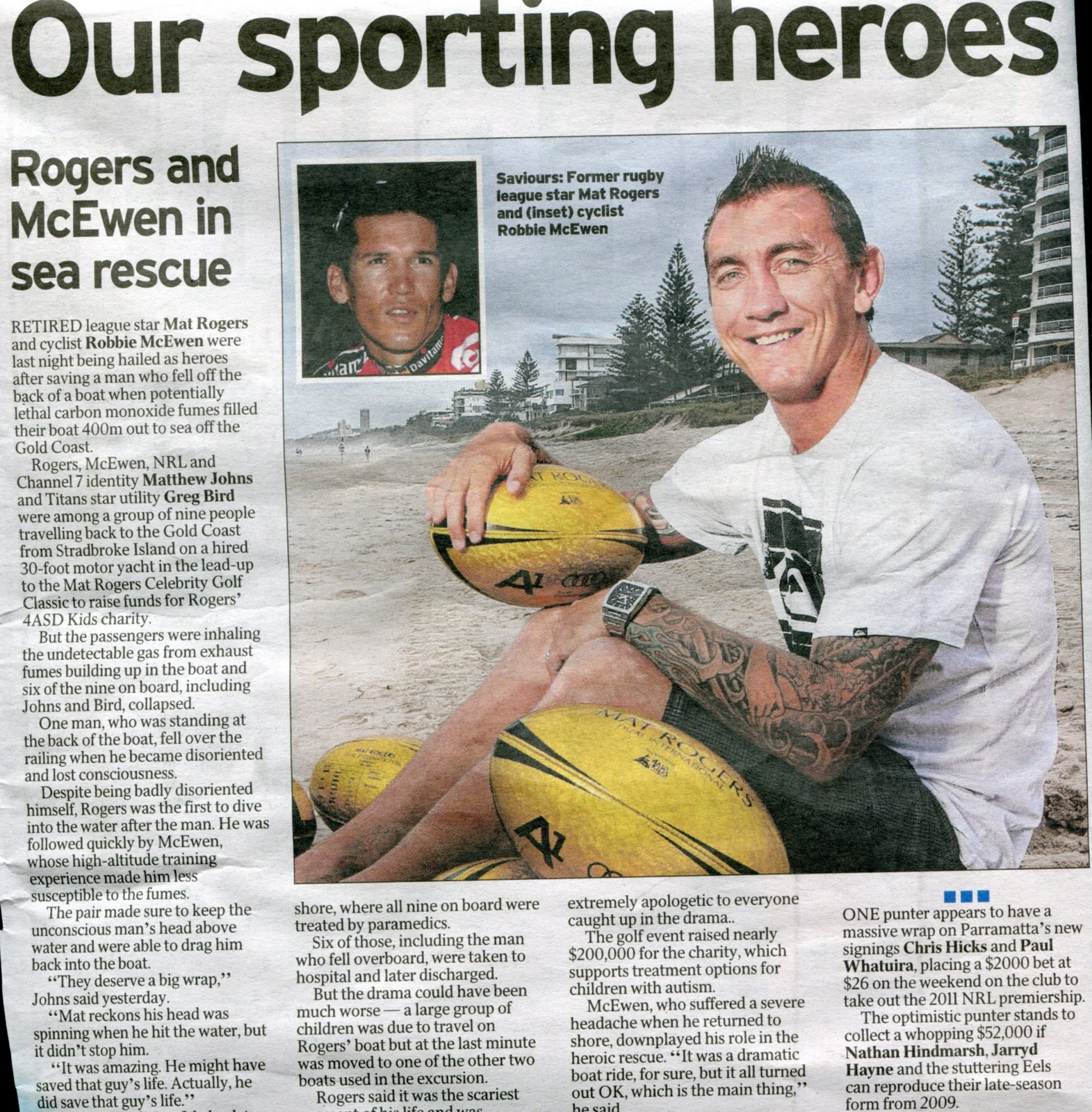 Chic Celebrity News Mat Rogers is a Hero!