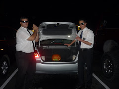 Elder Illu and I ,with our trunk of wonders, the fog had left by then..... sorry mom!