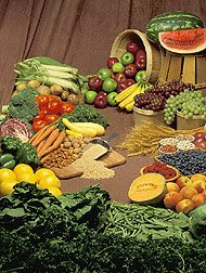 Fruit and vegetables - sources of beta-carotene and lutein. Photo courtesy of USDA, Agricultural Research Service