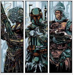 wars star bounty hunters mondo ken taylor hunter wave poster posters series boba fett dengar screen starwars hellboy prints lom