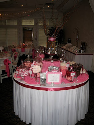I loved this candy table that they created Definitely all the rage right 