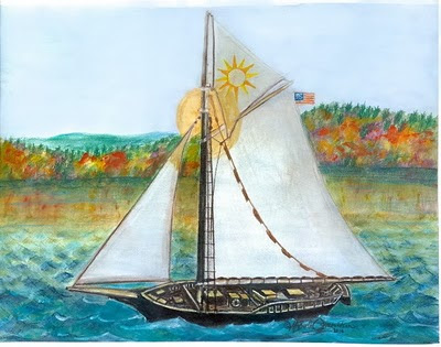 Art Spirit: The Sloop Clearwater under sail on the Hudson