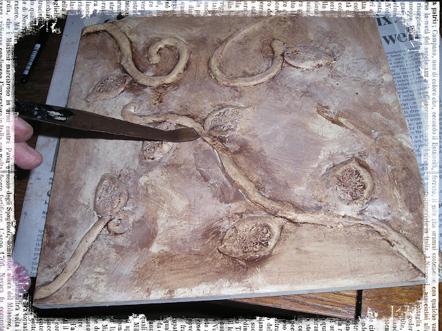 How to make your own faux decorative tile with paperclay 5 glaze a faux tile with brown craft paint