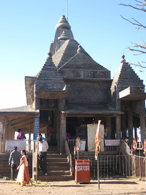 Structure of the stone temple at Chauragarh in Pachmarhi