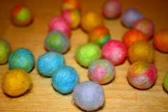 Colorful Wet Felted Balls