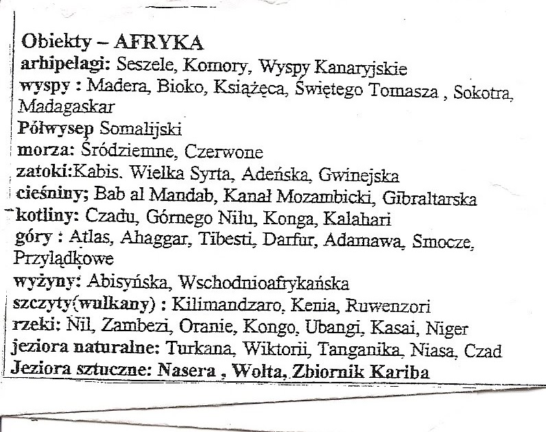 Geografia Planeta Nowa 8 Sprawdzian Afryka Sprawdzian Z Geografii Afryka Klasa 8 Pdf Sprawdzian Klasa 8 Geografia
