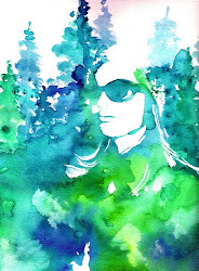 negative space watercolor artist cool