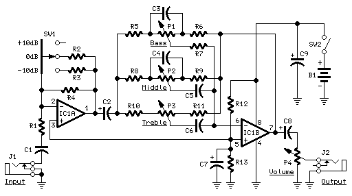 Guitar Control Circuit Diagram |AUDIO AMPLIFIER SCHEMATIC CIRCUITS PICTURE