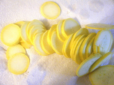 Sliced yellow squash