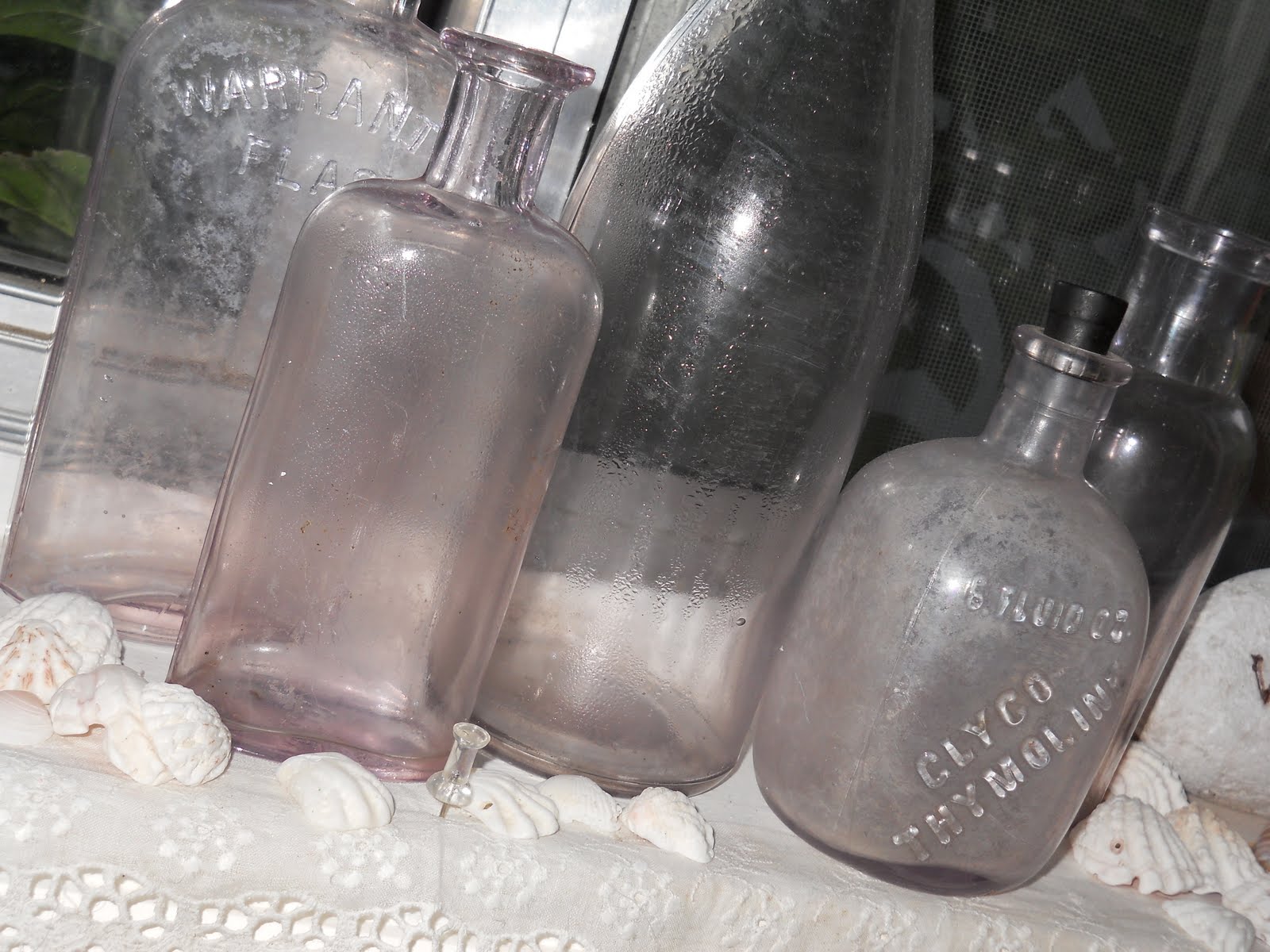 Lakehouse: Vintage lavender bottles