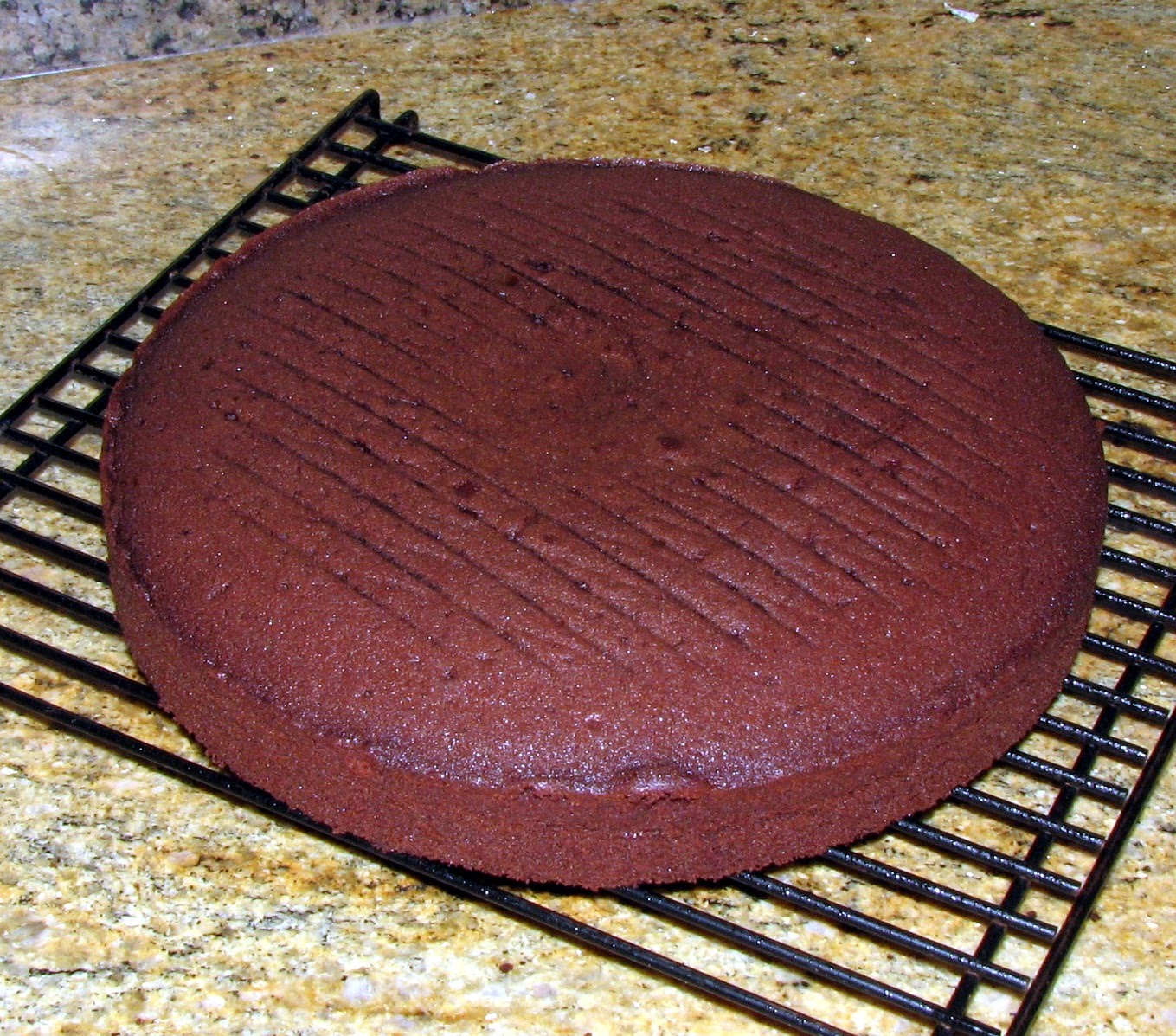 * Chocolate Layer Cake with Caramel Ganache