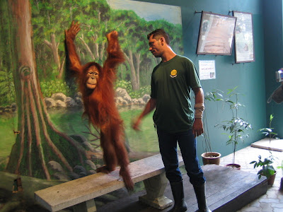 Orang Utan (left) and Keeper (right) ;-)